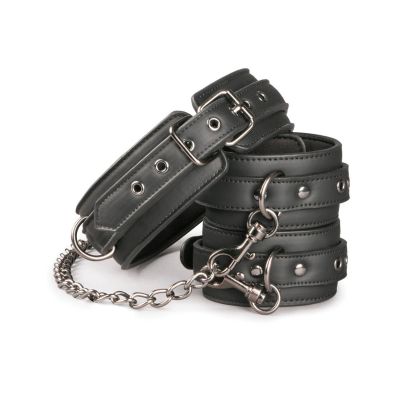 Easy Toys Faux Leather Collar with Handcuffs