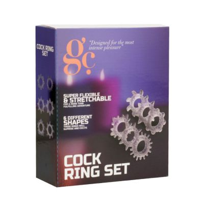 GC Textured Stretchy Cock Rings 6 Pce Set