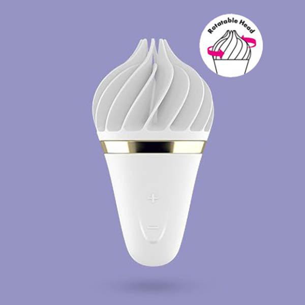 Satisfyer White Temptation 3.6" Lay On Clitoral Vibrator