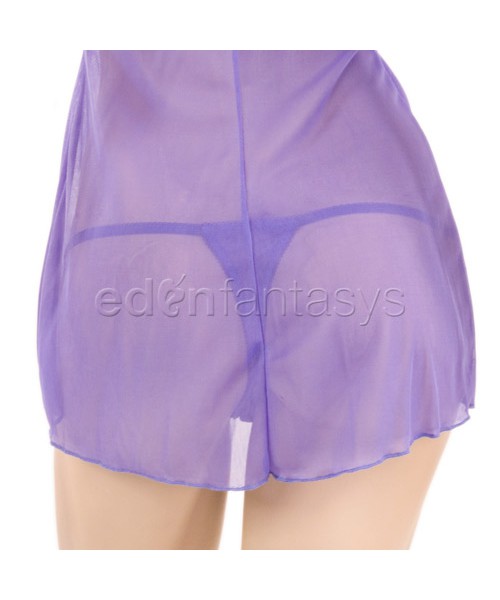 Chiffon chemise and thong