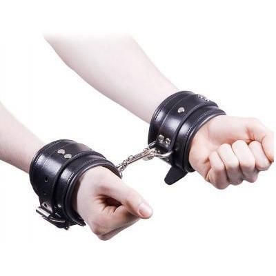 Rouge Padded Leather Wrist Cuffs