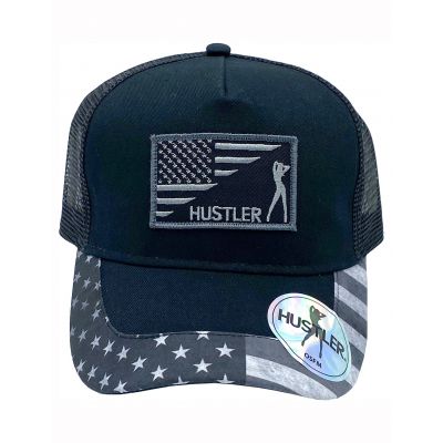 HUSTLER Grey American Flag Cap