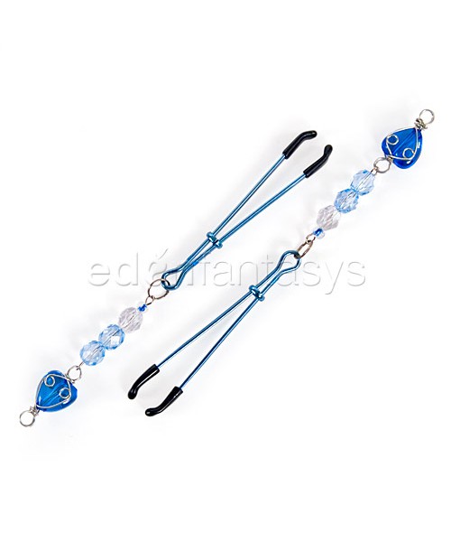 Fresh heart beaded nipple clamps