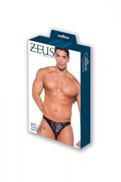 Allure Zeus Fetishwear Wet Look and Faux Leather Men's Thong