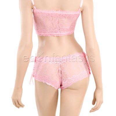 Daisy pink lace cami set