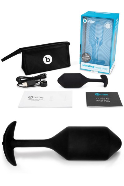 B-Vibe Vibrating Weighted 5.35" Snug Plug - XL