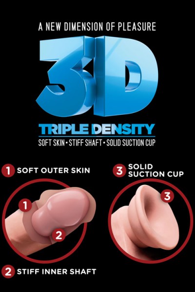 Pipedream King Cock Triple Density 7.5" Dildo With Balls