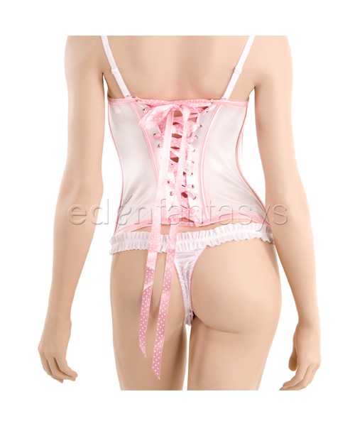 Polka dot passion corset with thong