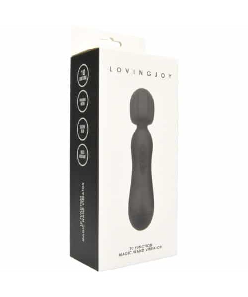 Loving Joy 10 Function Magic Wand Vibrator Black — image 11 of 11