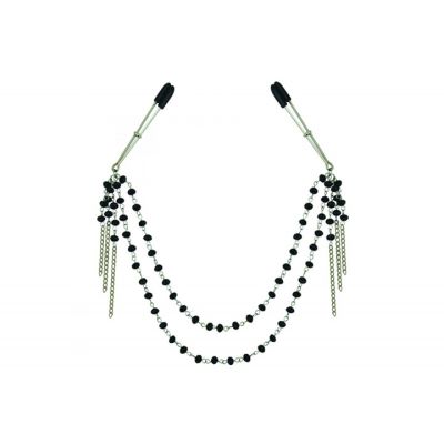 Midnight Black Jewelled Nipple Clips