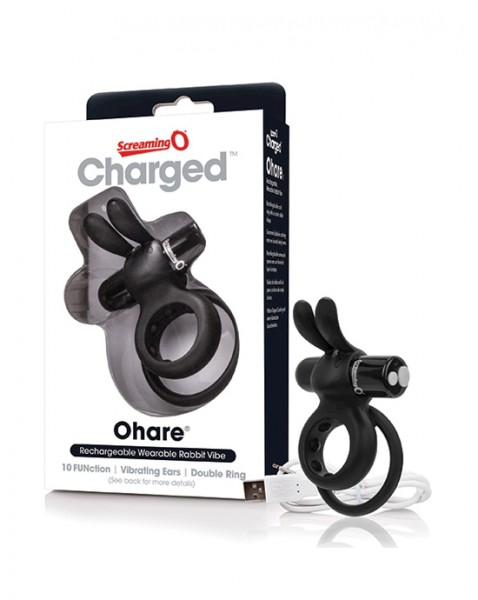 The Screaming O Charged Ohare Rabbit Vibrator - Black