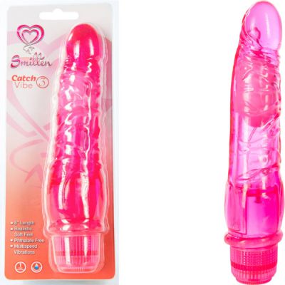 Catch Vibe 3 Realistic Soft Feel Multispeed Vibrator Pink