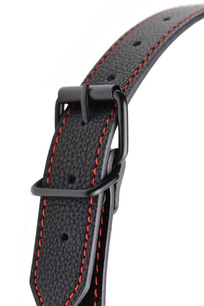 Strict Silicone Bit Gag with Attached Nipple Clamps