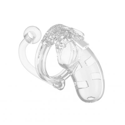 Man Cage 10 Male 3 5 Inch Clear Chastity Cage With Anal Plug
