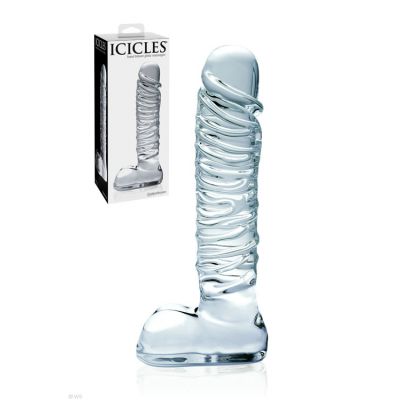 Pipedream 8 25 Textured Glass Dildo
