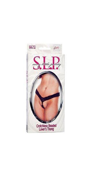 Sexy Little Panty Crotchless Beaded Love Thong