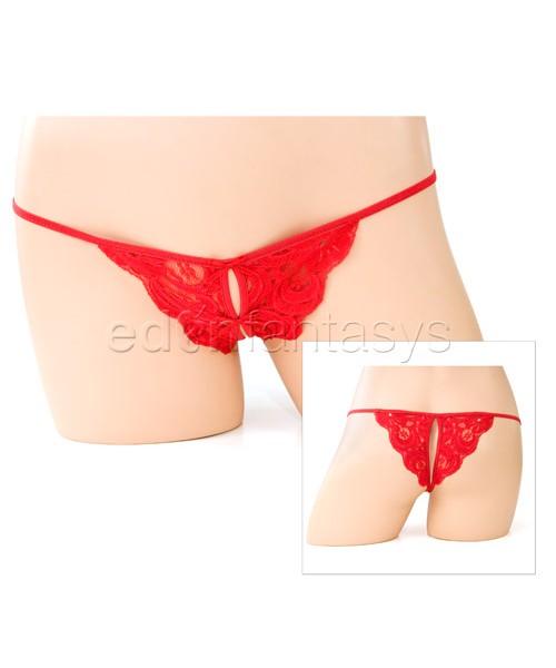Lace crotchless panty — image 4 of 17