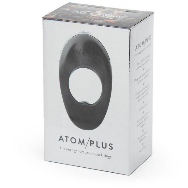 Hot Octopuss Atom Plus Dual Vibrating Cock Ring Black Silicone