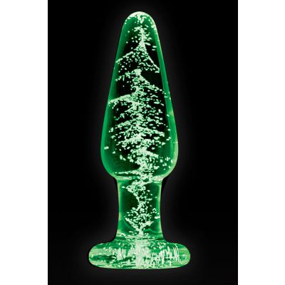 nsnovelties 3 1 Glow In The Dark Glass Butt Plug