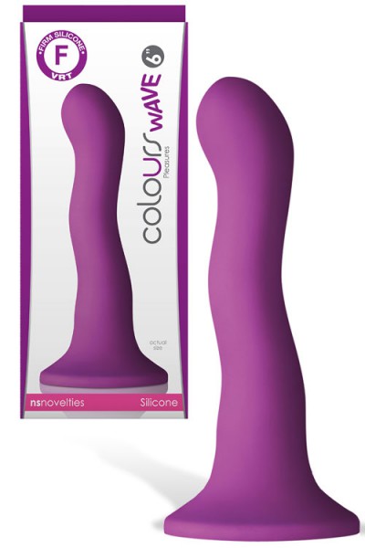 nsnovelties Harness-Compatible 6" Wavy Silicone Dildo with Suction Cup Base
