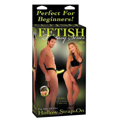 Fetish Fantasy Hollow Strap On for Him or Her Glow In The Dark