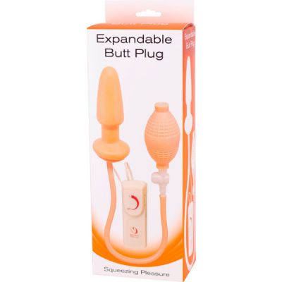 Expandable Butt Plug with Hand Pump Flesh