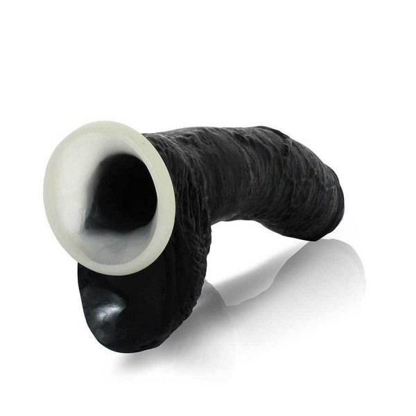 Black Penis Extension Sleeve 10" Extreme Hollow Strap On Sheath