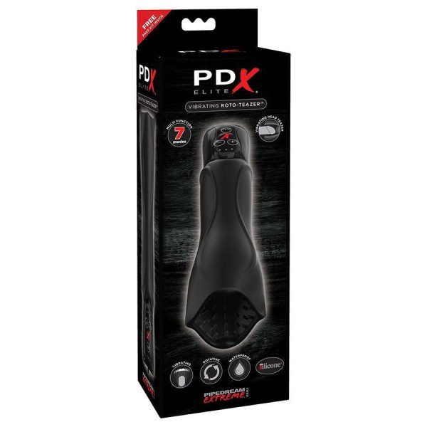 Vibrating Roto Teazer Silicone Male Masturbator and Cock Vibrator by Pipedream