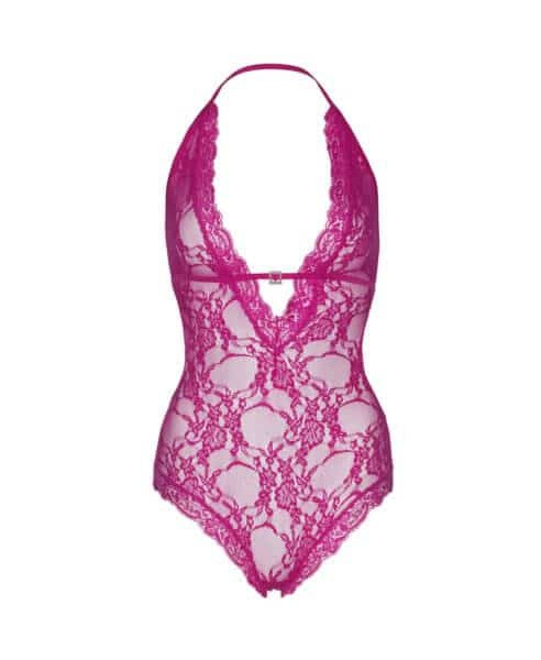 Leg Avenue Lace Deep-V Halter Teddy