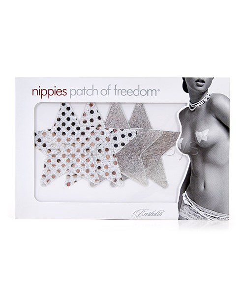 Light silver star pasties