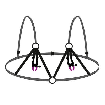 Fetish bra with nipple clamps