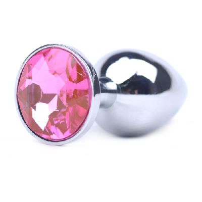 Metal Butt Plug Pink Small
