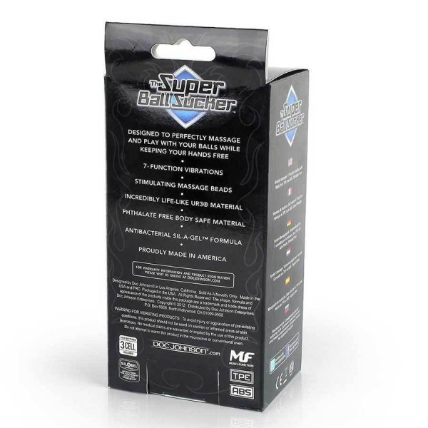 Vibrating Testicle Massager Doc Johnson Super Ball Sucker Sex Toy for Men