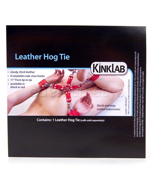 Leather hog tie