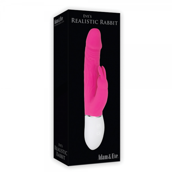 Adam & Eve Realistic Rabbit Dual Stimulator - Pink