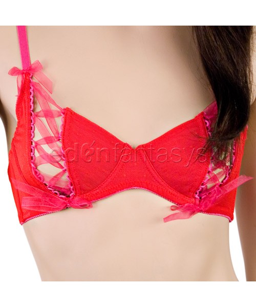 Lace-up bra and panty