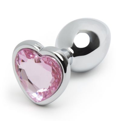 Lovehoney Jewelled Heart Metal Beginner s Butt Plug 2 5 Inch