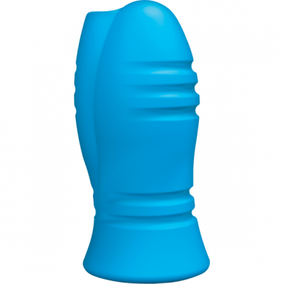 Optimale Vibrating Stroker w Thick Ribs Blue