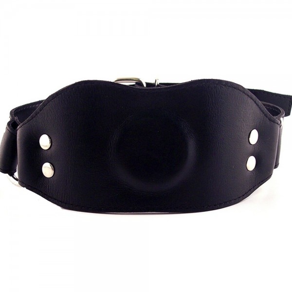 Rouge Leather Gag with Internal Dildo