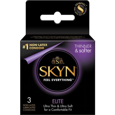 SKYN Elite 3 Pack Lubricated Non Latex Condoms
