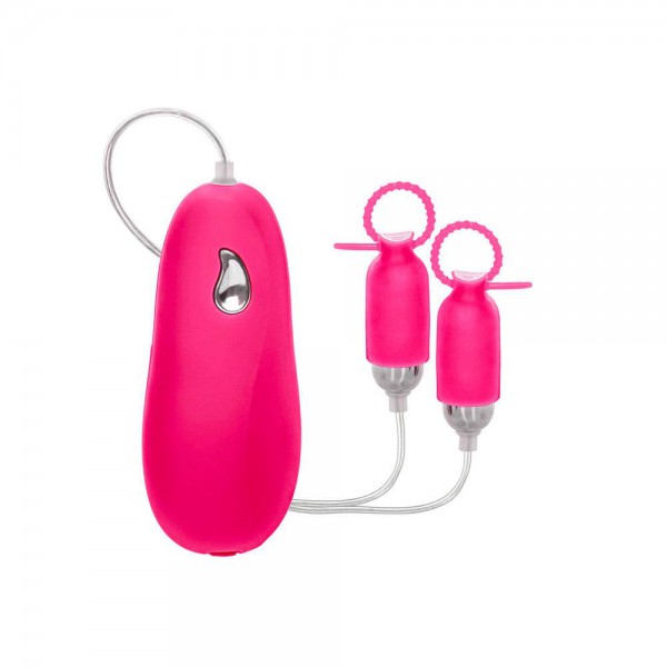 Pink Silicone Vibrating Nipple Pleasurizers