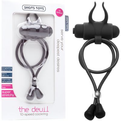 The Devil Silicone 10 speed Vibrating Cock Ring