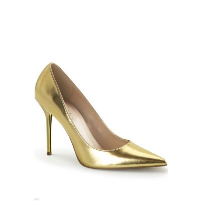 Pleaser 4 Heel Gracy Gold Pump