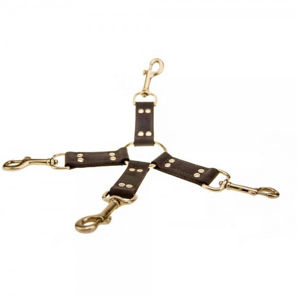 Bound Nubuck Leather 4-Way Hogtie