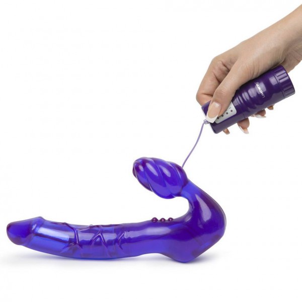 Lovehoney Double Wow Strapless Strap-On Dildo Vibrator 7 Inch