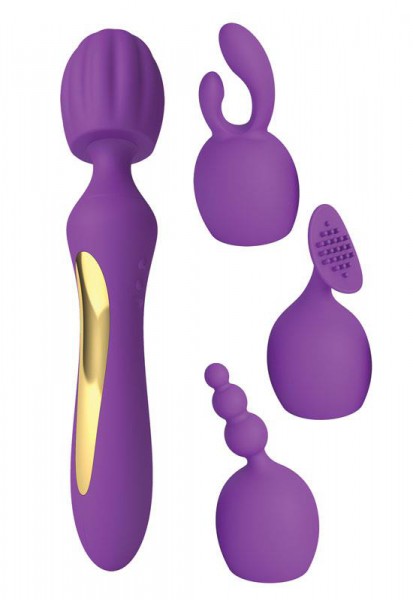 RHYTHM by Kama Sutra - Bhangra Body Massager with Attachments (Purple) — image 3 of 3