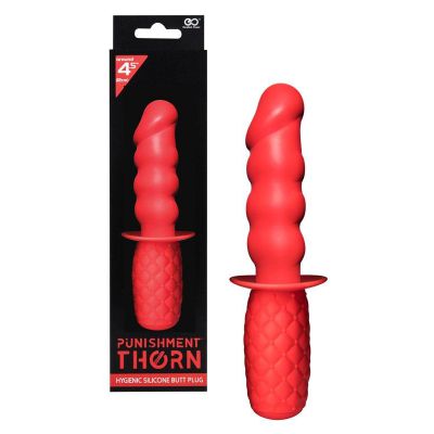 Punishment Thorn 4 5 Inch Phallic Butt Plug Red