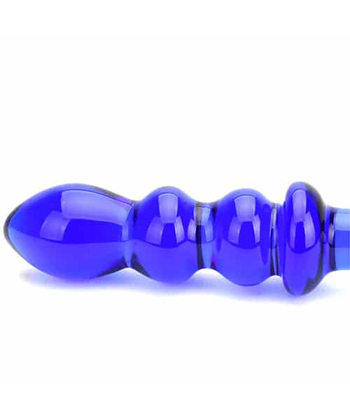 Spectrum Ribbed G-Spot Glass Dildo — image 11 of 25