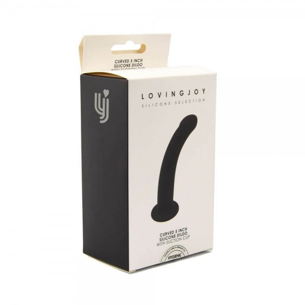 Loving Joy Curved 5 Inch Silicone Dildo with Suction Cup — image 4 of 7
