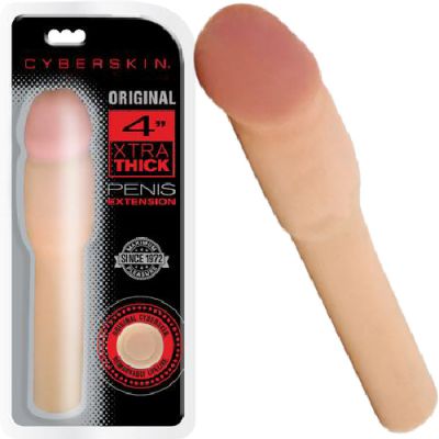 4 Inch Xtra Thick Vibrating Transformer Penis Extension Flesh